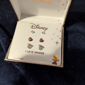 Disney Silver Plated Minnie Earrings Set